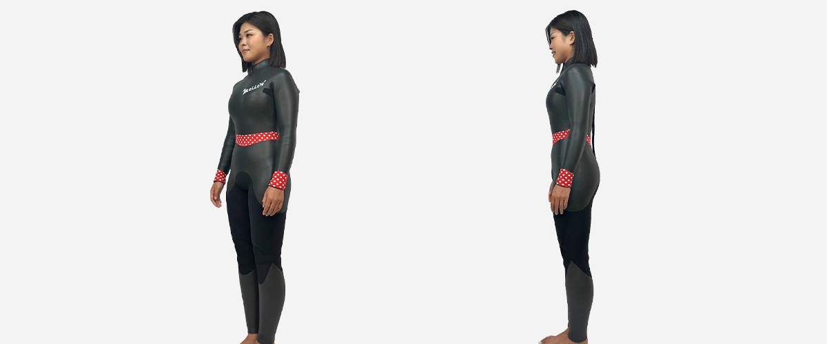 バックZIP ラバーセミドライ